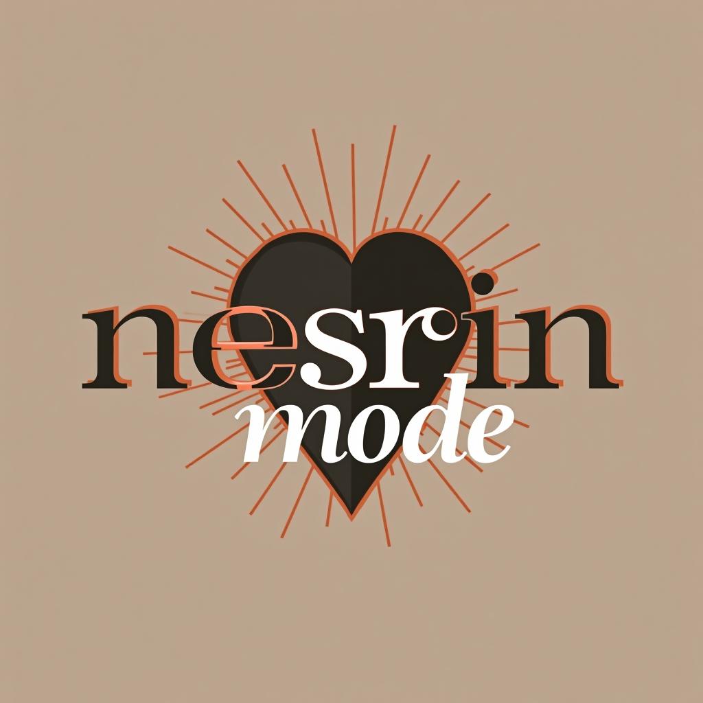  design a logo, in a geometric style. erstelle mir ein logo für ein kleider laden neutral mit dem namen , with the text 'nesrin mode '.