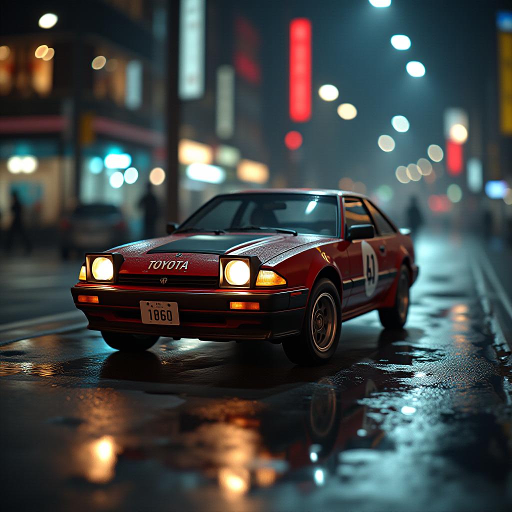  cinematic photo 1985 toyota celica gts coupe reimagined for 2025. 35mm photograph, film, bokeh, professional, 4k, highly detailed