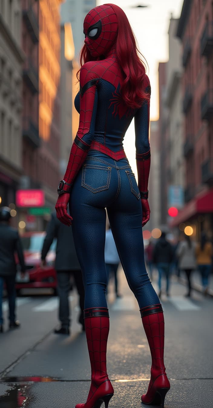  spider man woman, slim,