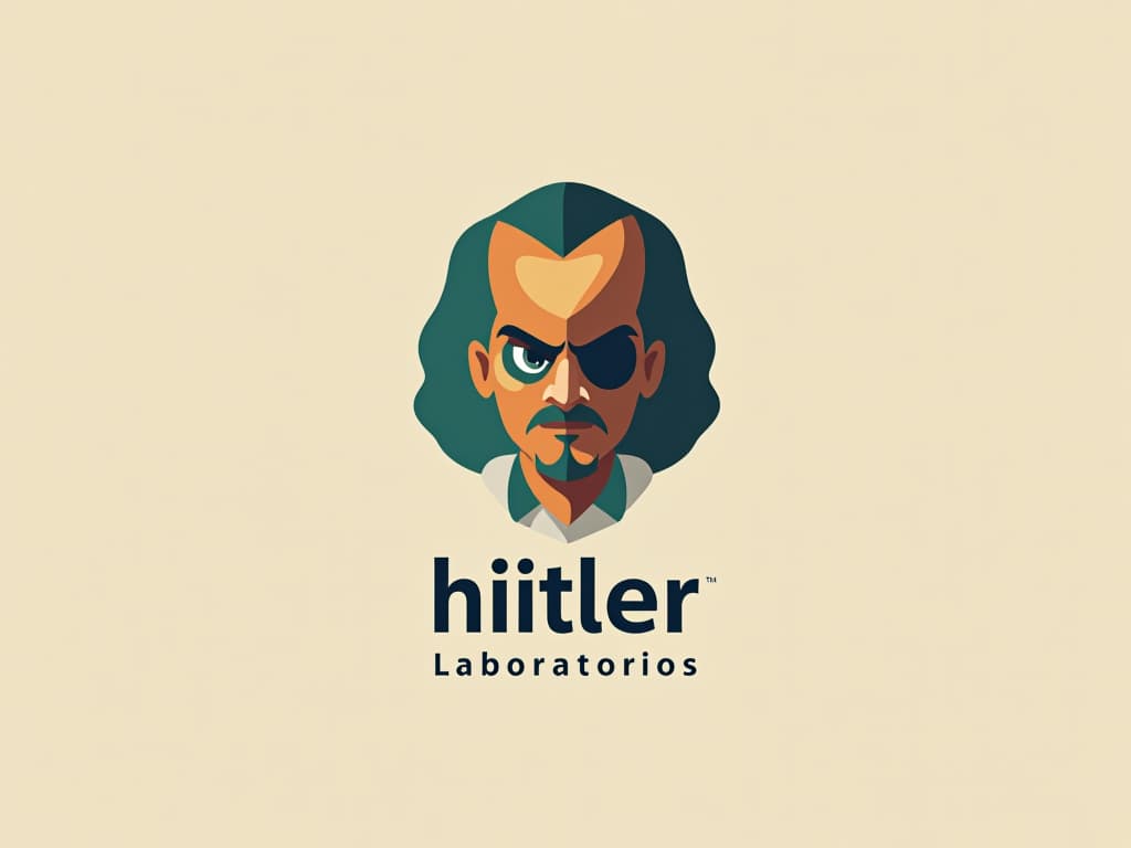  design a logo, in a threedrender style. logo de nombre “carls” laboratorios , with the text 'hitler'.