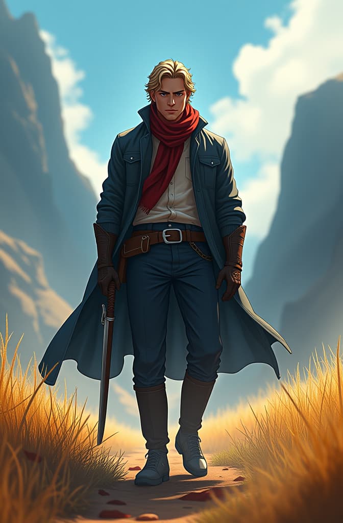  arthur morgan , anime concept art by hayao miyazaki, featured on pixiv, fantasy art, concept art, official art, high detailed hyperrealistic, full body, detailed clothing, highly detailed, cinematic lighting, stunningly beautiful, intricate, sharp focus, f/1. 8, 85mm, (centered image composition), (professionally color graded), ((bright soft diffused light)), volumetric fog, trending on instagram, trending on tumblr, HDR 4K, 8K