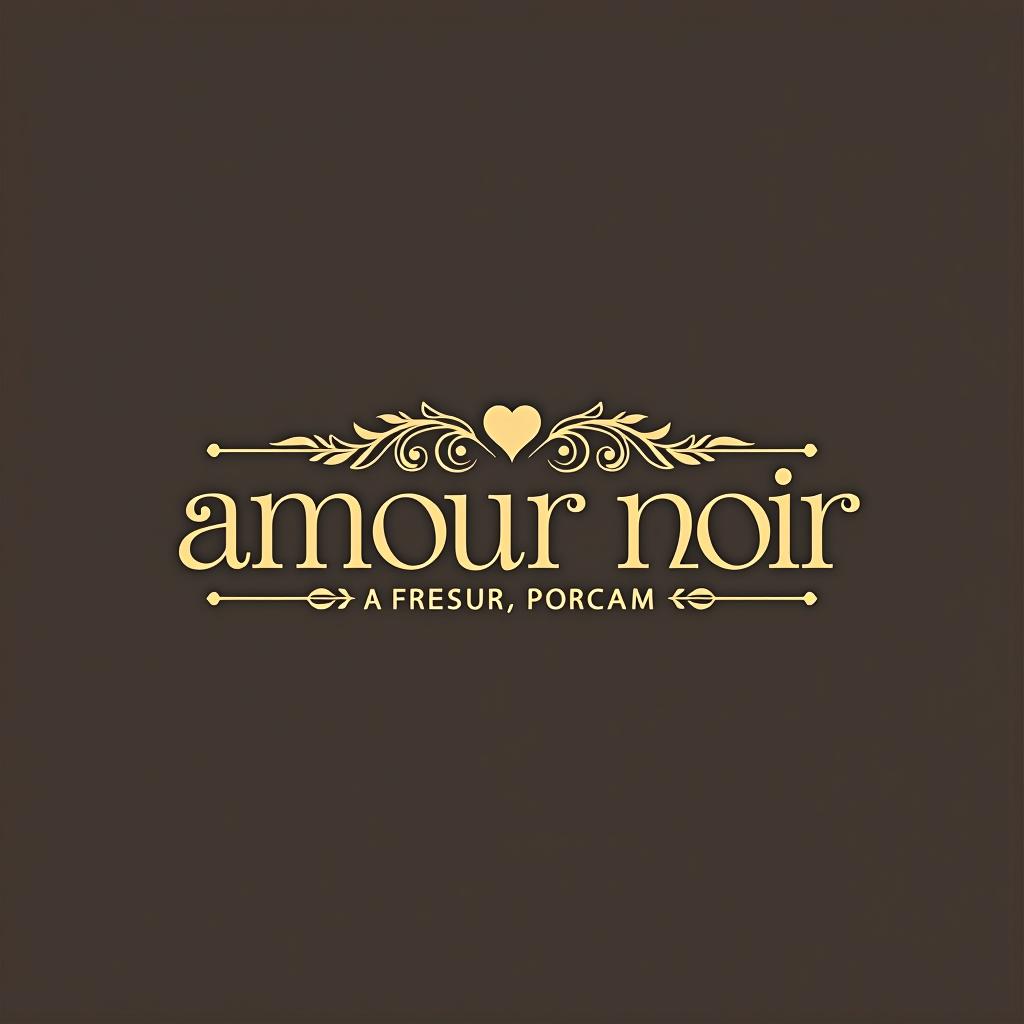  design a logo, , with the text 'amour noir'.