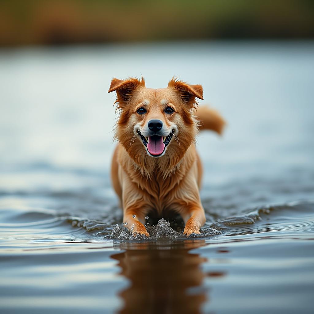  dog in the water