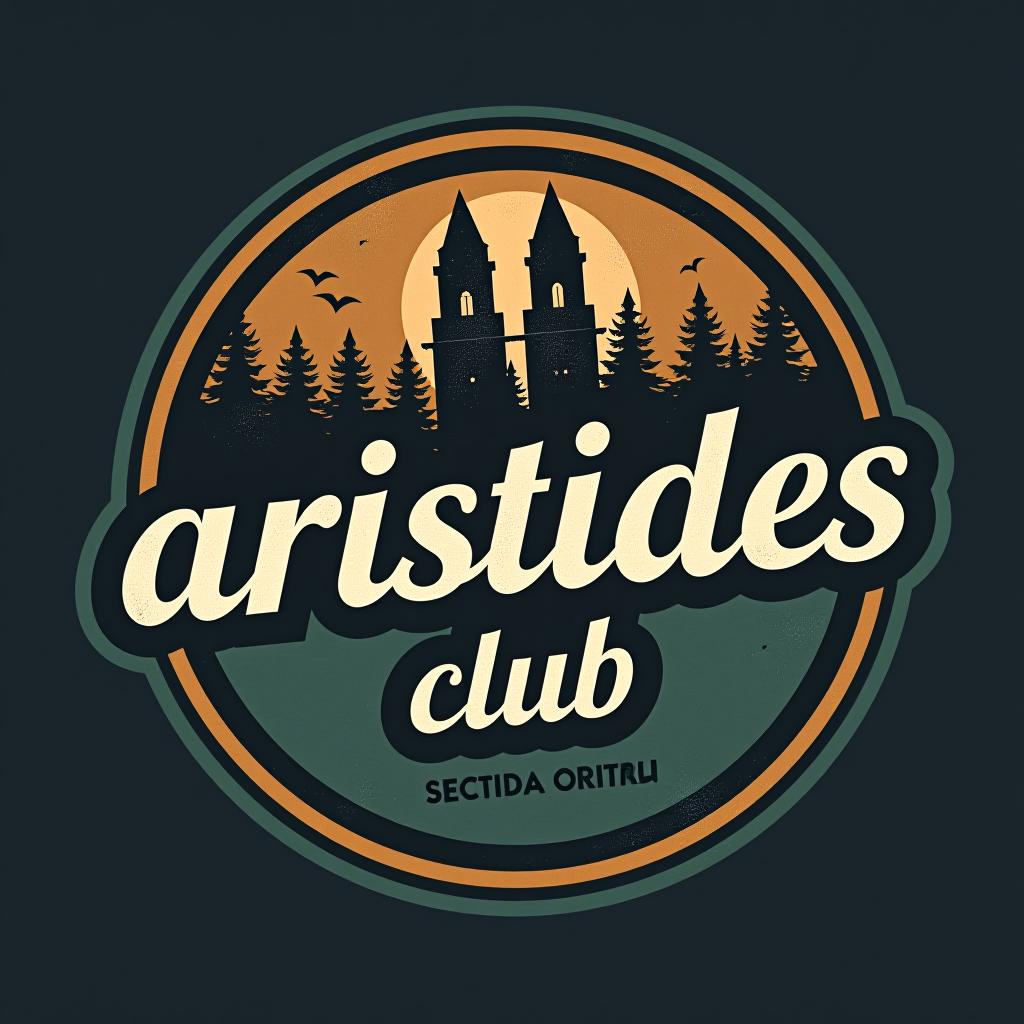  design a logo, estilo urbano y vintage, with the text 'aristides club'.