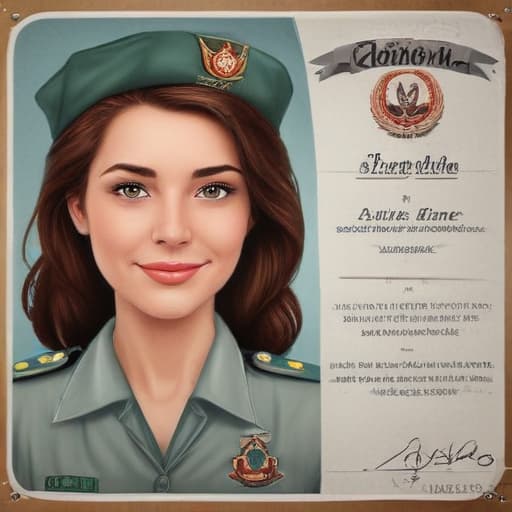 make a diploma for a female captain with the name Aylin Debiemme that I can print . Use cartoon style