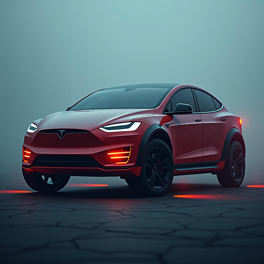  tesla cybertruck hyperrealistic, full body, detailed clothing, highly detailed, cinematic lighting, stunningly beautiful, intricate, sharp focus, f/1. 8, 85mm, (centered image composition), (professionally color graded), ((bright soft diffused light)), volumetric fog, trending on instagram, trending on tumblr, HDR 4K, 8K