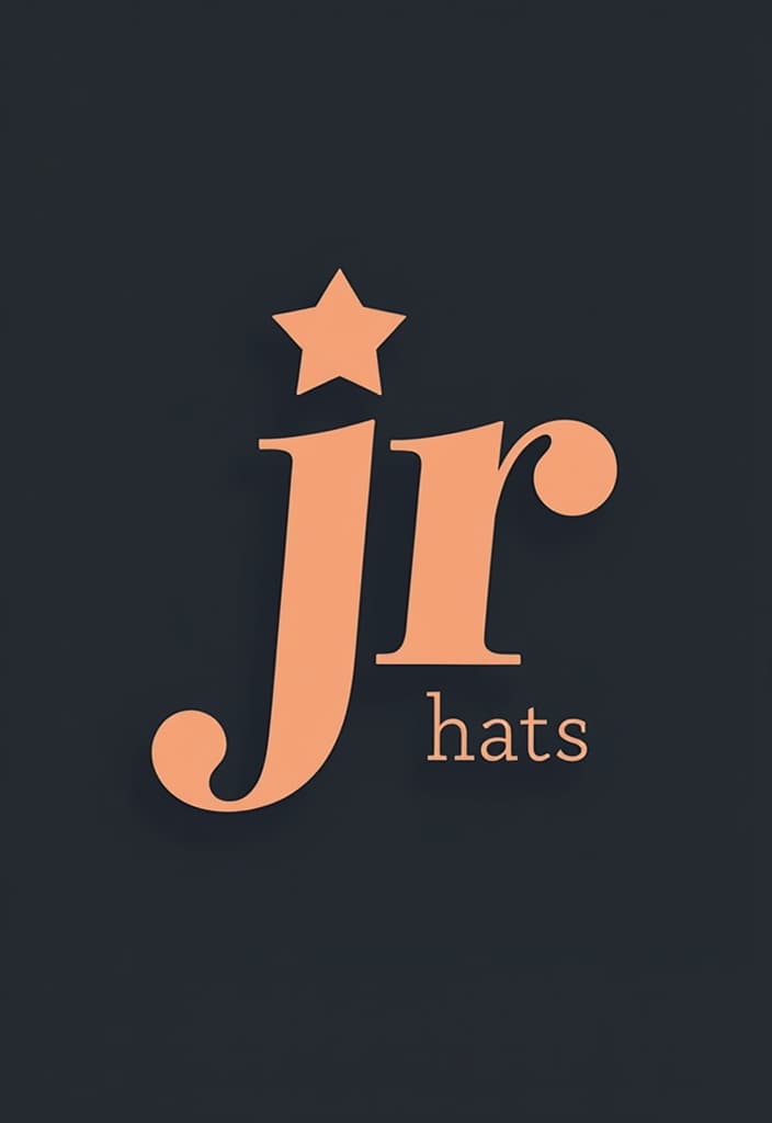  design a logo, create a letterform logo for ‘jrhats’ featuring a stylish :jr’, to reflect the brand’s trendy and contemporary fashion offerings., with the text 'jrhats'.