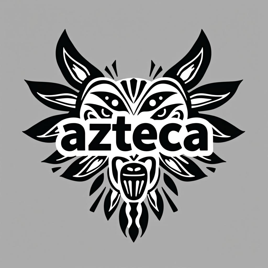  design a logo, simple, with the text 'azteca'.