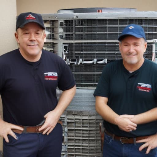 A Picasso diverse team of ten hvac technicians