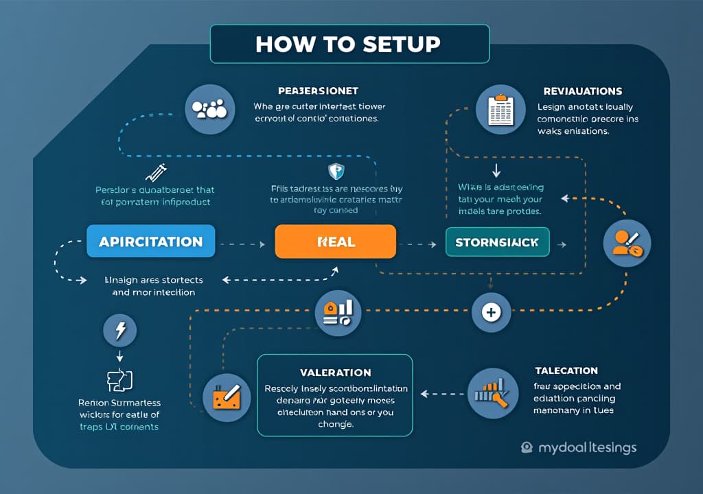  create an infographich showing "how to setup a automation qa process"