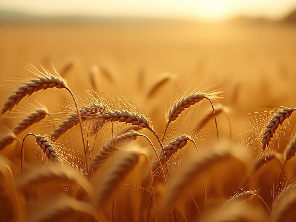  high resolution photo of amber waves of grain, beautiful field of wheat growing