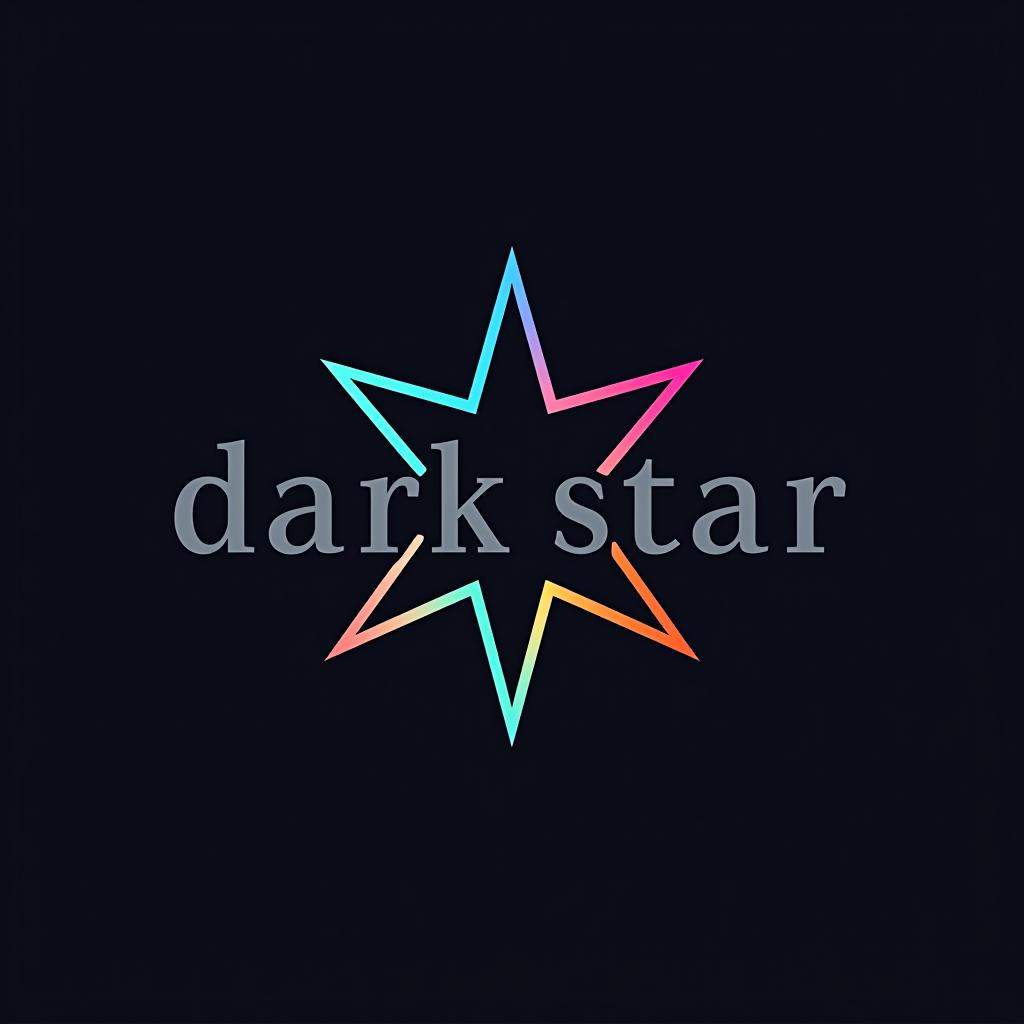  design a logo, crea un logo para un mini bar , colorido y elegante , with the text 'dark star'.