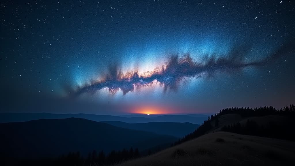  captivating galaxy landscape captured with digital