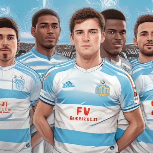 Olympique de Marseille in Art de bande dessinée style