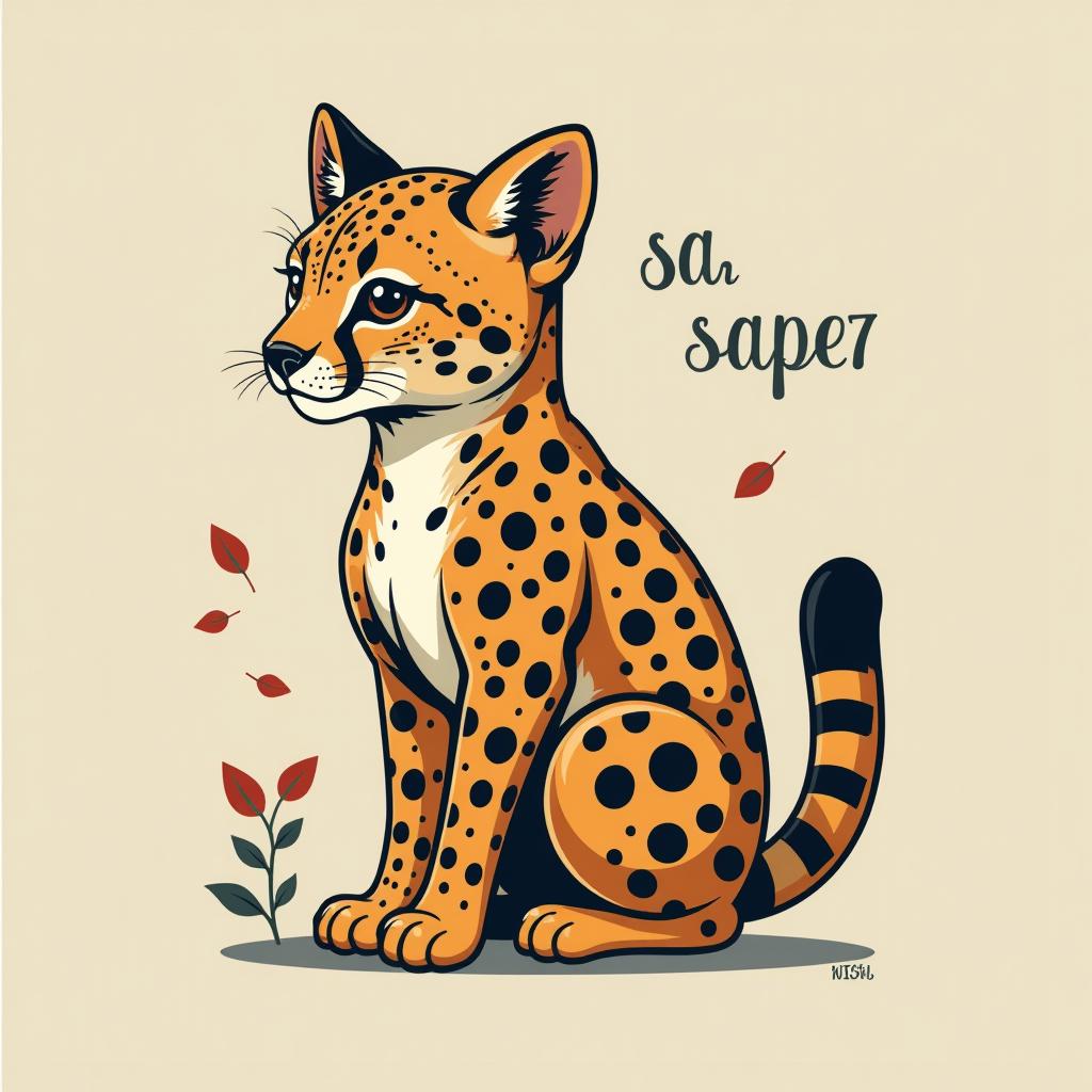  design a logo, un guépard avec une caquette gucci , with the text 'sap sap 67'.