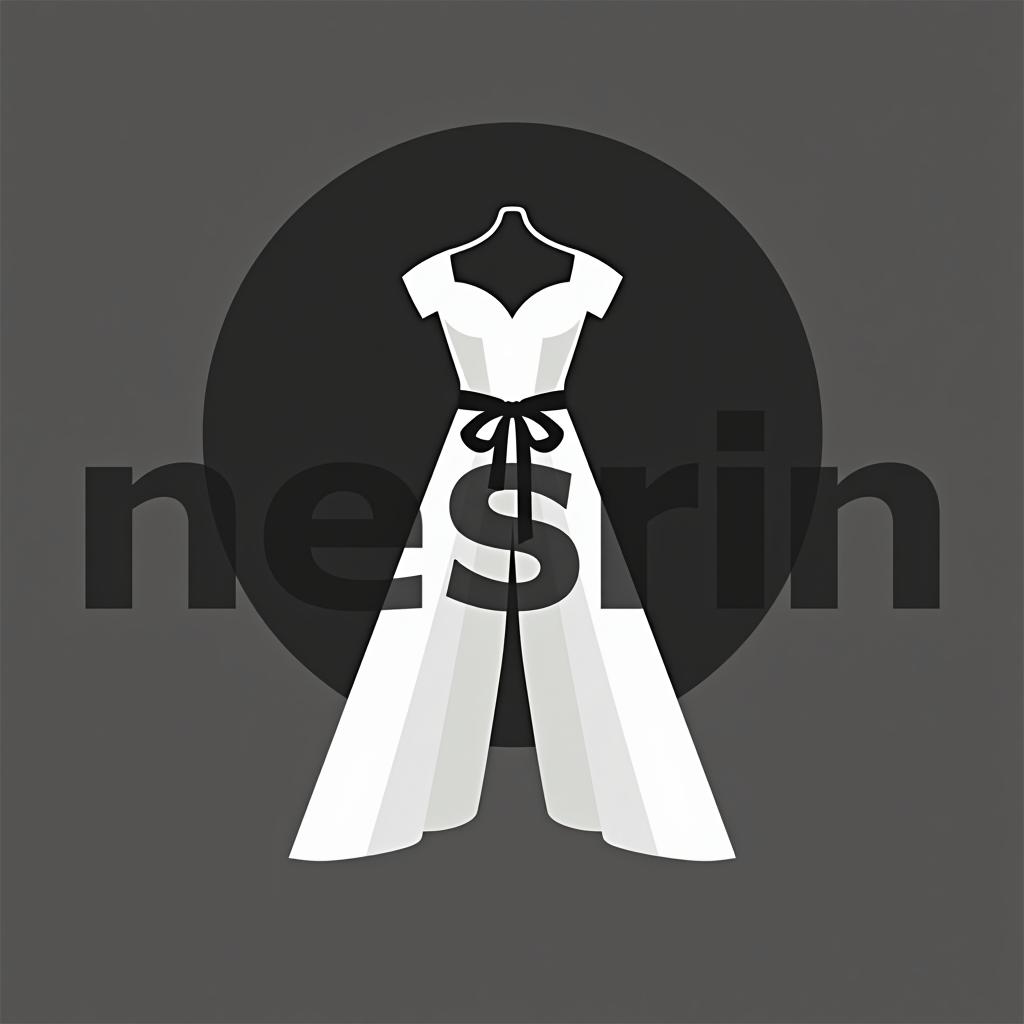  design a logo, in a minimalism style. n m logo nesrin mode mit kleidern schwarz weiß elegant türkei , with the text 'nesrin mode '.