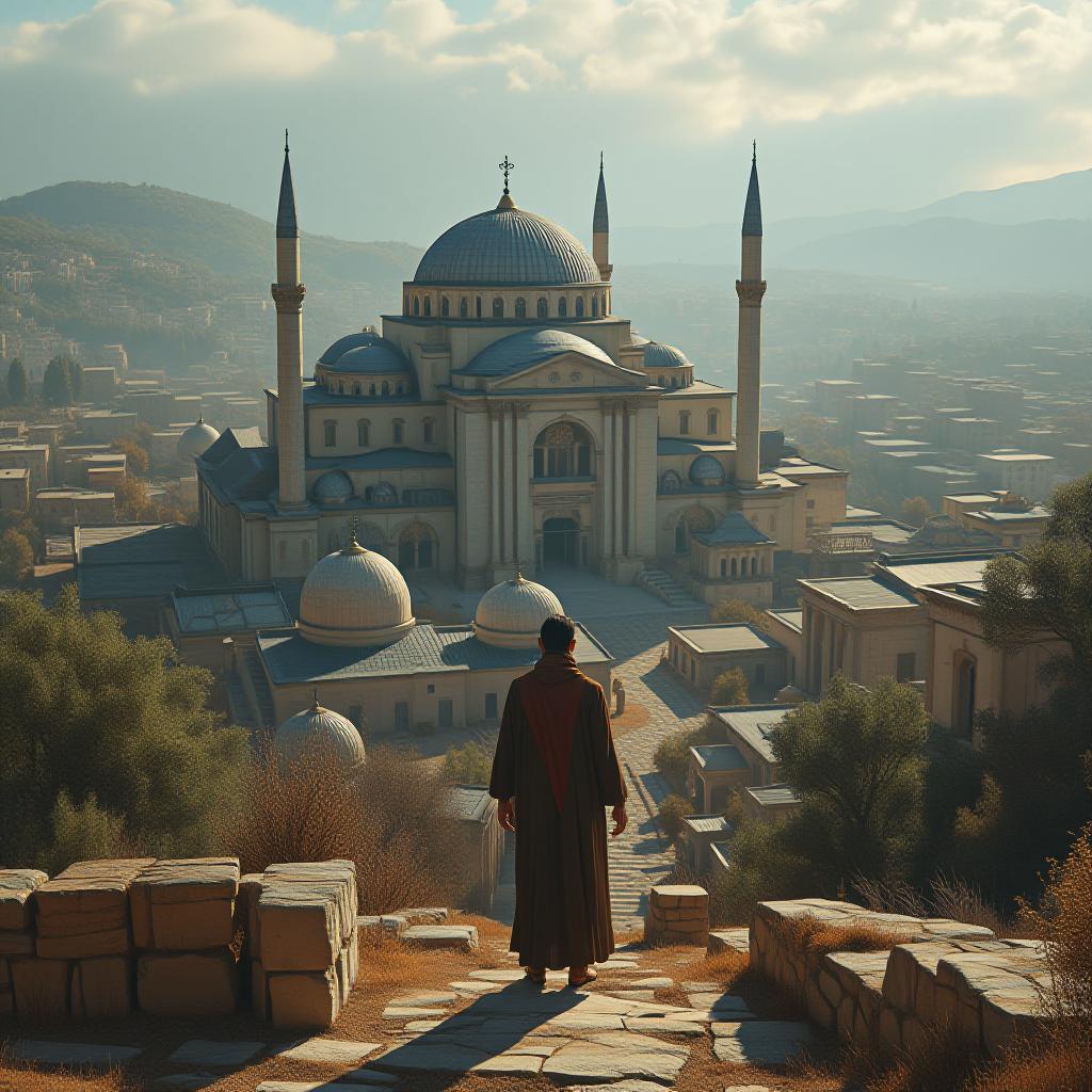  a visual of the ancient appearance of a place in the southeast region of turkey. the visual should include plenty of historical and cultural elements. it should also be a city view. hyperrealistic, full body, detailed clothing, highly detailed, cinematic lighting, stunningly beautiful, intricate, sharp focus, f/1. 8, 85mm, (centered image composition), (professionally color graded), ((bright soft diffused light)), volumetric fog, trending on instagram, trending on tumblr, HDR 4K, 8K