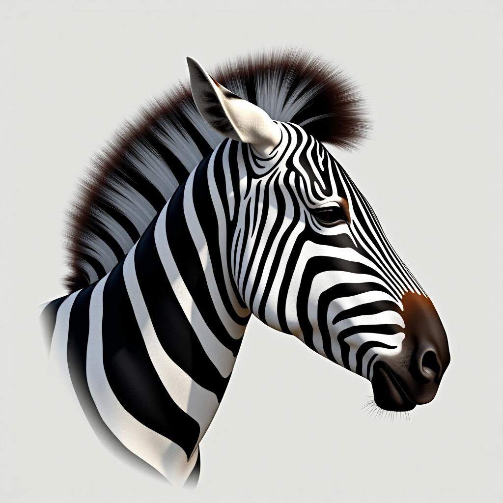  zebra kopf im profil