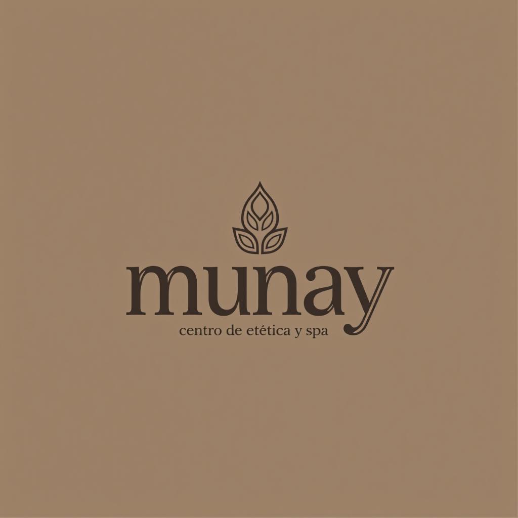  design a logo, centro de estética y spa, with the text 'munay'.