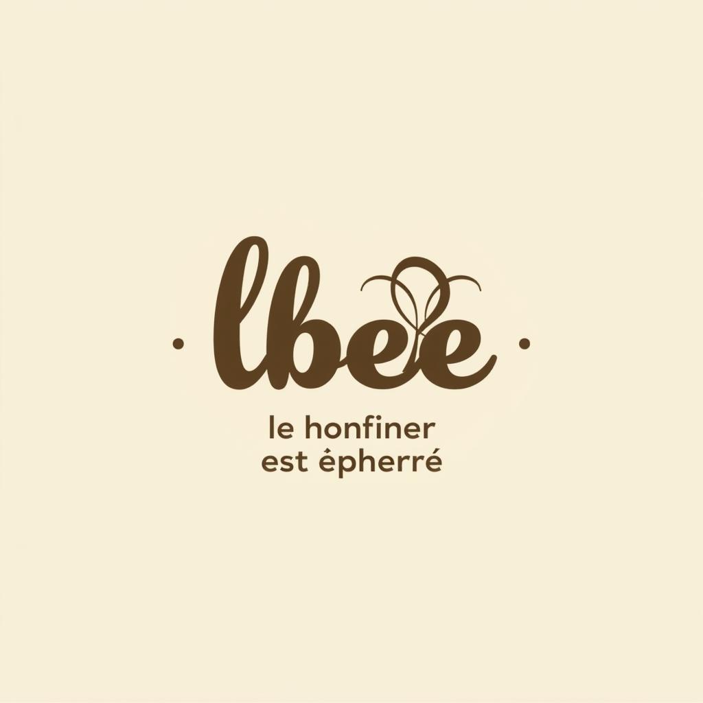  design a logo, lbee, with the text 'le bonheur est éphémère '.