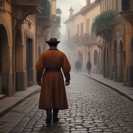 A baroque town in southern Italy hyperrealistic, full body, detailed clothing, highly detailed, cinematic lighting, stunningly beautiful, intricate, sharp focus, f/1. 8, 85mm, (centered image composition), (professionally color graded), ((bright soft diffused light)), volumetric fog, trending on instagram, trending on tumblr, HDR 4K, 8K