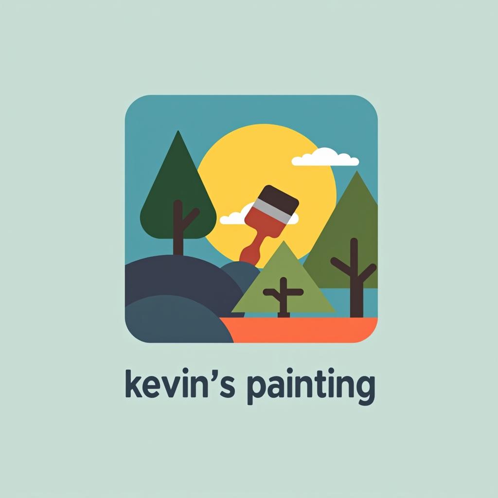  design a logo, in a minimalism style. painting service , with the text 'kevin’s painting '.