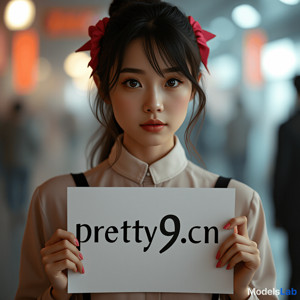  a beautiful girl holds a sign that says pretty9.cn hyperrealistic, full body, detailed clothing, highly detailed, cinematic lighting, stunningly beautiful, intricate, sharp focus, f/1. 8, 85mm, (centered image composition), (professionally color graded), ((bright soft diffused light)), volumetric fog, trending on instagram, trending on tumblr, HDR 4K, 8K