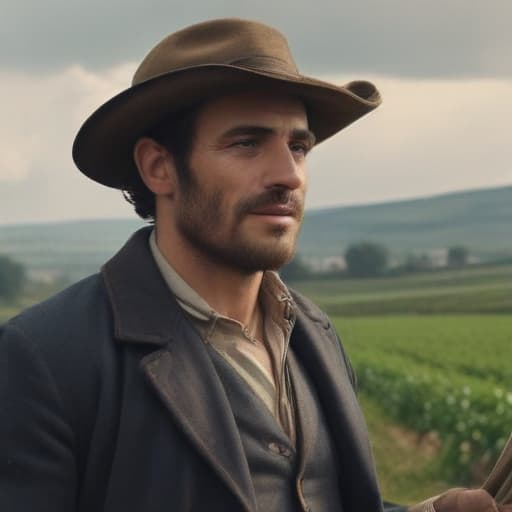 Farmer France in 1800s in Cinematic style