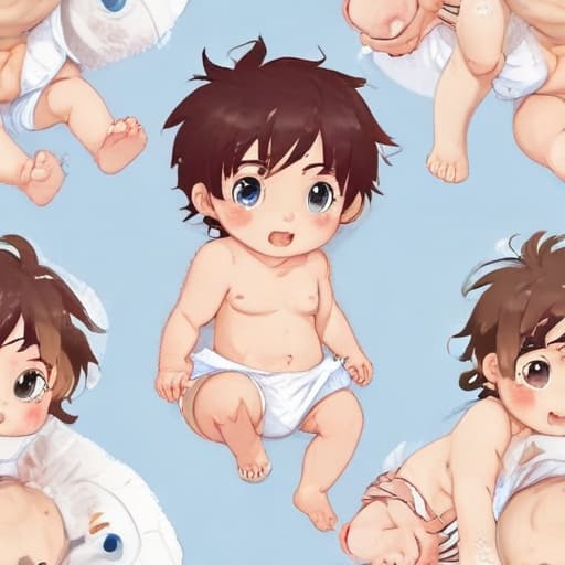 anime baby boy in diaper