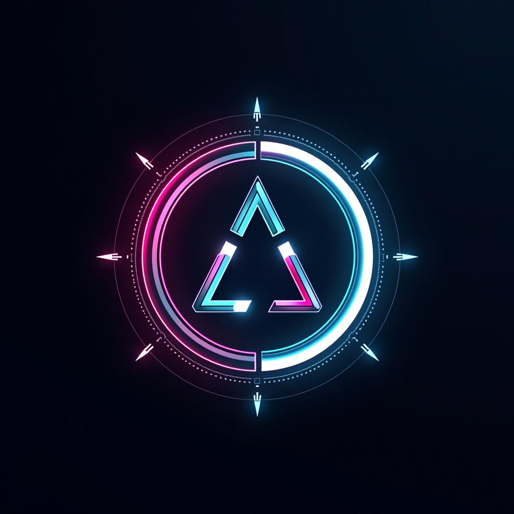  loading, (logo), advanced, high tech, sleek, sci fi, abstract, digital elements, metallic, neon colors, progressive