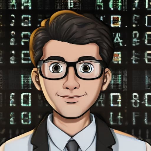 Paulo in Cartoon style with Binary background