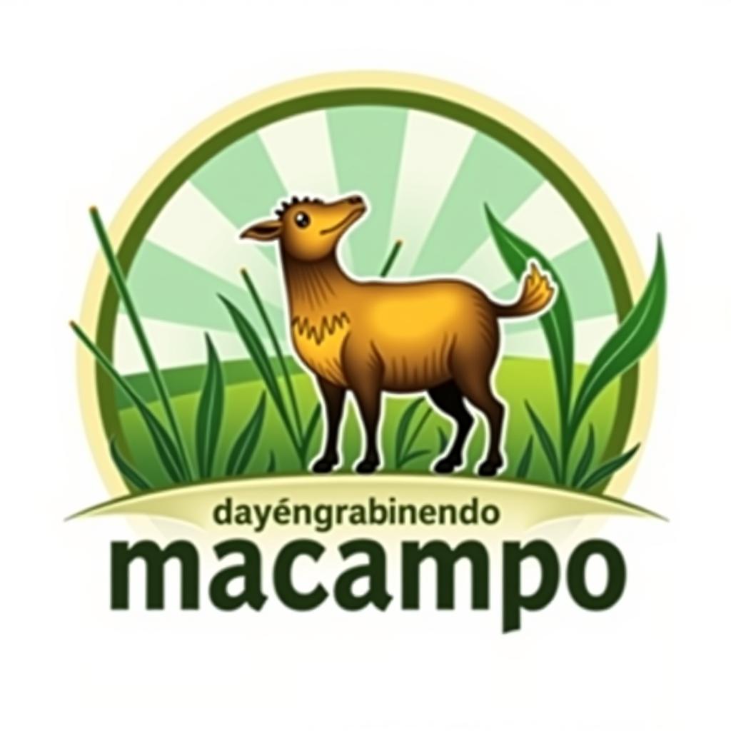  design a logo, contenido digital agrícola, datos técnicos, curiosidades y demás aspectos de la agricultura , with the text 'mácampo'.