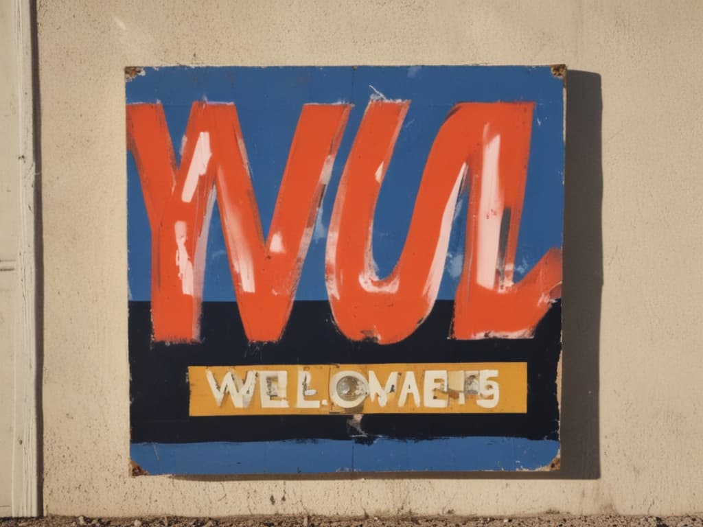 A sign saying “welcome to 4HL” with the names Ma Lent and Mr. Willett, style Pop art