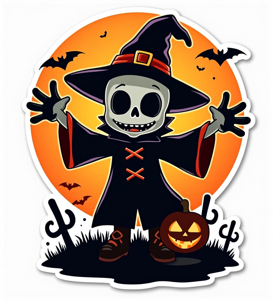  sticker art halloween theme