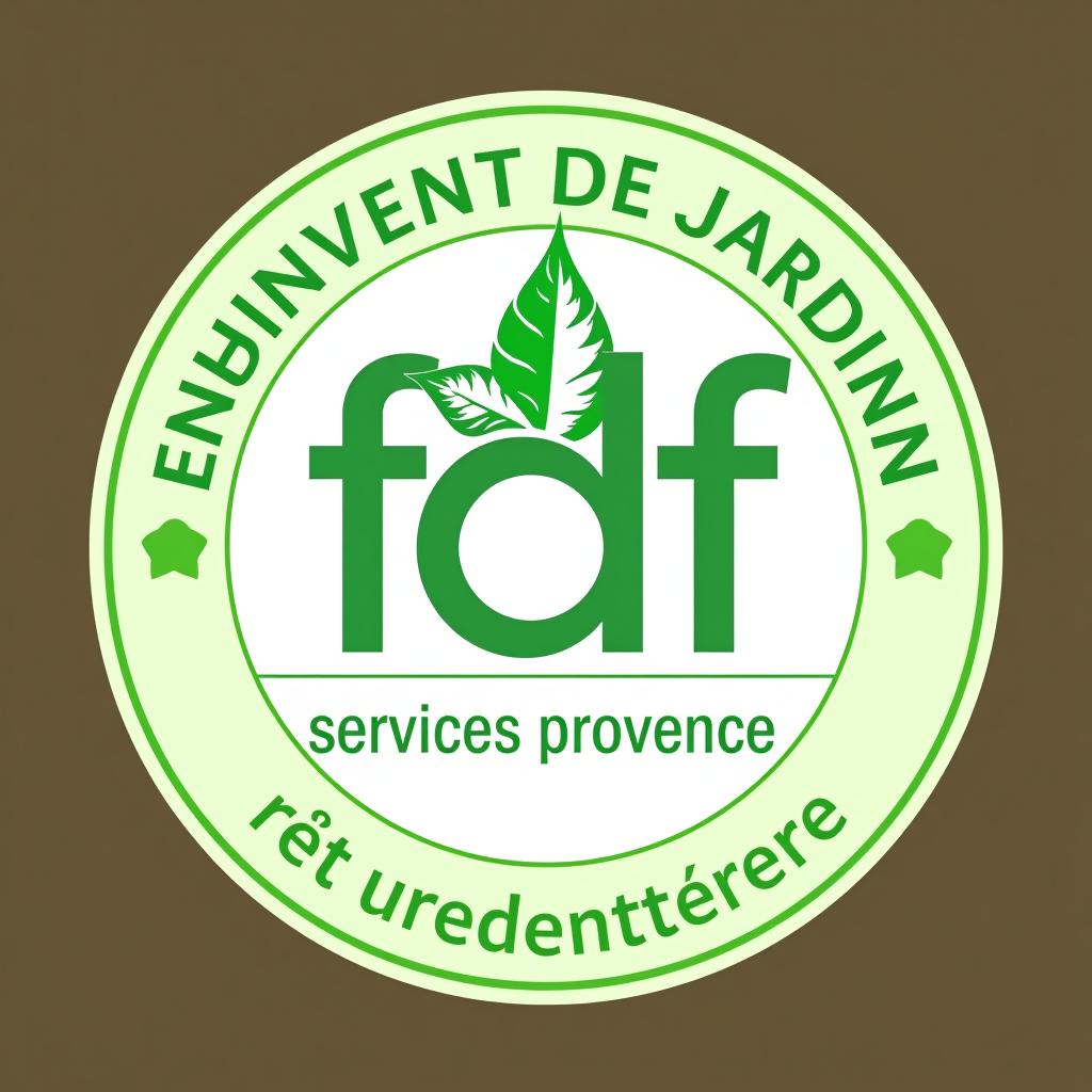  design a logo, entretien de jardin nettoyage et maçonnerie , with the text 'fdf services provence'.