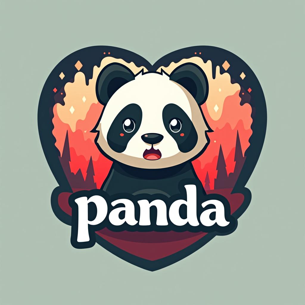  design a logo, ep.1, with the text 'music. panda, anime'.