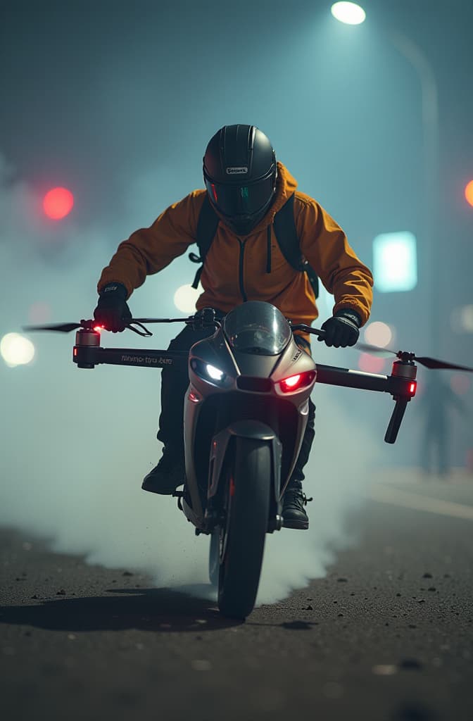  drone racing hyperrealistic, full body, detailed clothing, highly detailed, cinematic lighting, stunningly beautiful, intricate, sharp focus, f/1. 8, 85mm, (centered image composition), (professionally color graded), ((bright soft diffused light)), volumetric fog, trending on instagram, trending on tumblr, HDR 4K, 8K