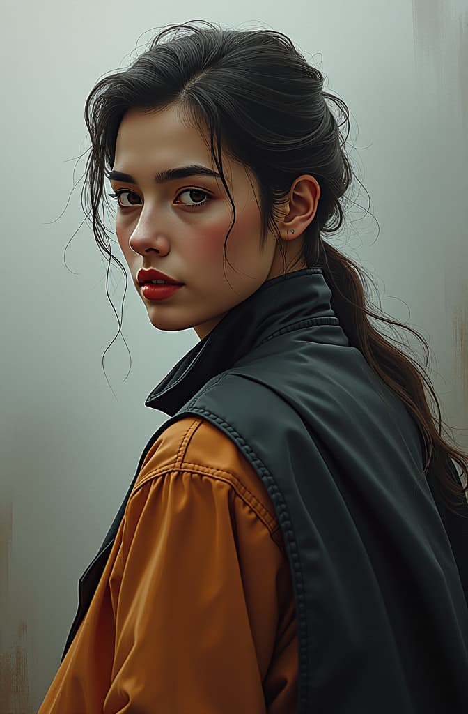  acrylic painting hyperrealistic, full body, detailed clothing, highly detailed, cinematic lighting, stunningly beautiful, intricate, sharp focus, f/1. 8, 85mm, (centered image composition), (professionally color graded), ((bright soft diffused light)), volumetric fog, trending on instagram, trending on tumblr, HDR 4K, 8K