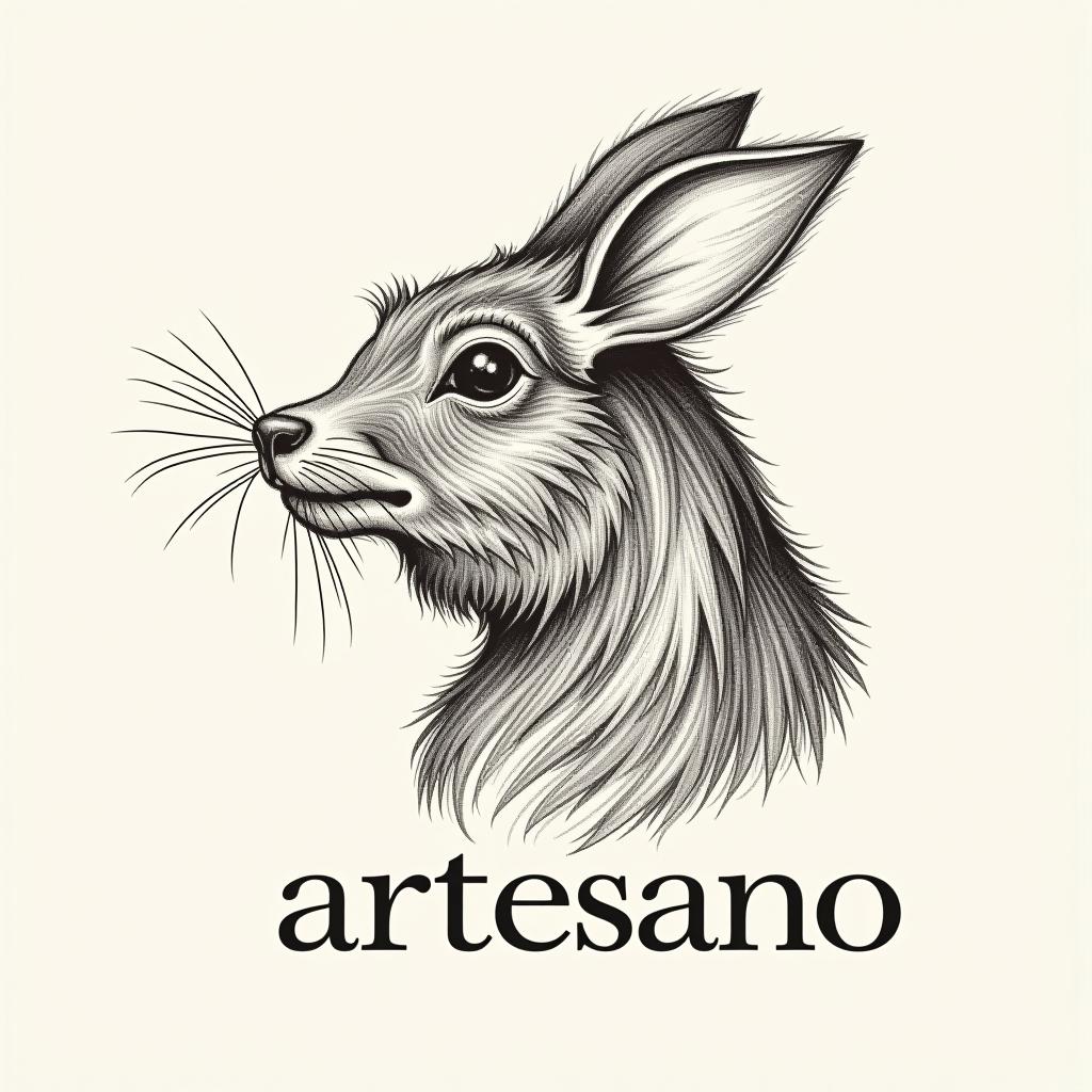  design a logo, in a pencil style. nombré de la marca “artesano” incluir imagen de rodillo de cocina gastronomía, arte y tradición elegante y simple