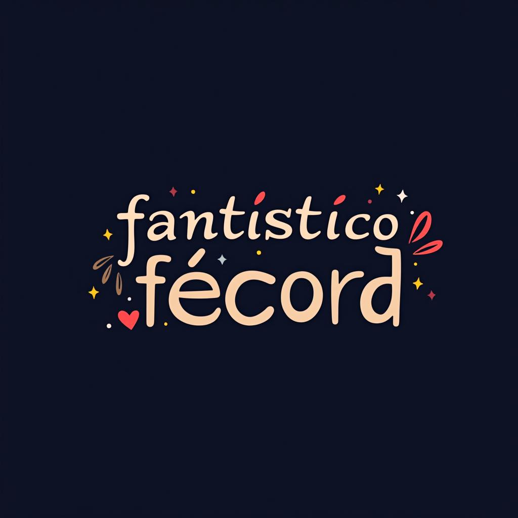  design a logo, fr, with the text 'fantÁstico rÉcord '.