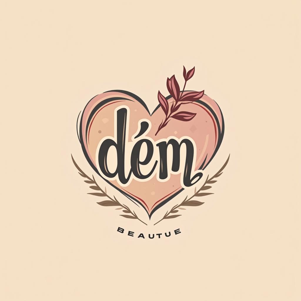  design a logo, beauté , with the text 'dem'.