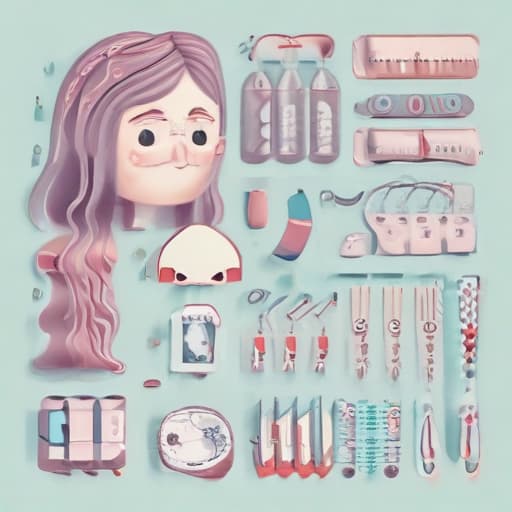 vector art illustration, (médico), flat style, pastel color pallette