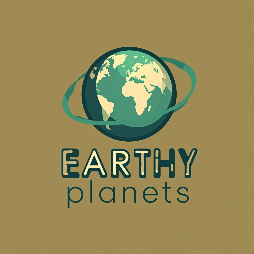  design a logo. earth logo, minimal modern style ; logo text title should be 'earthy planets'