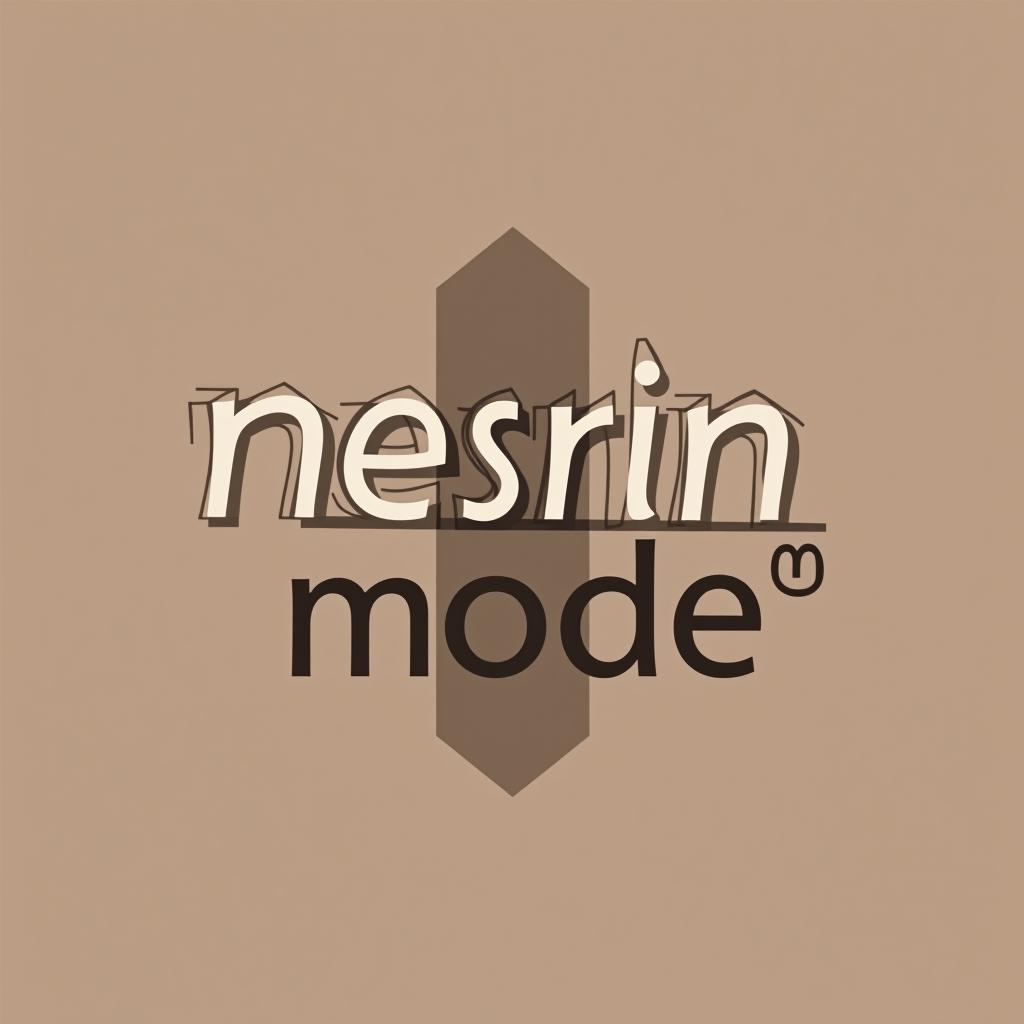  design a logo, in a geometric style. erstelle mir ein logo für ein kleider laden neutral mit dem namen , with the text 'nesrin mode '.