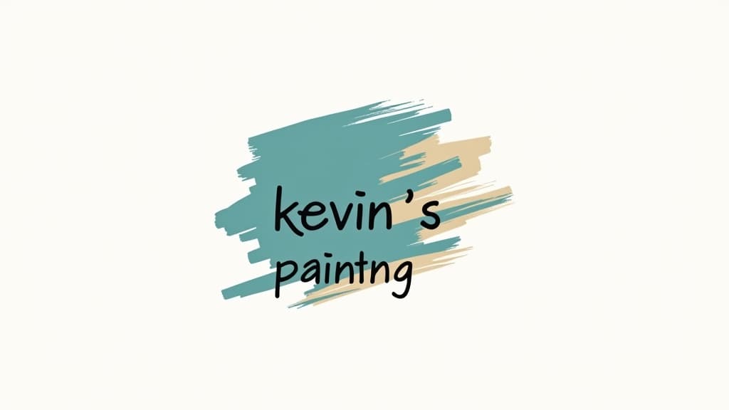  design a logo, in a minimalism style. painting service, with the text 'kevin’s painting '.