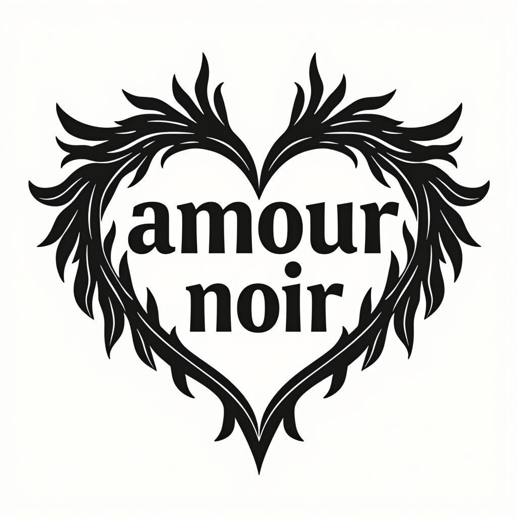  design a logo, , with the text 'amour noir'.