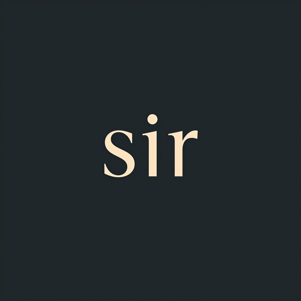  design a logo, in a minimalism style. espaço terapêutico sir, with the text 'sir'.