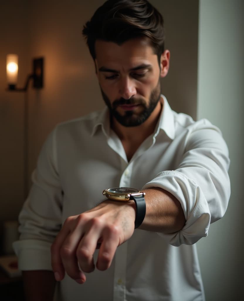  a man demonstrates the process of applying perfume to the wrist with the help of perfume, how easy and convenient it is to use our product in any situation. this emphasizes functionality and usability.