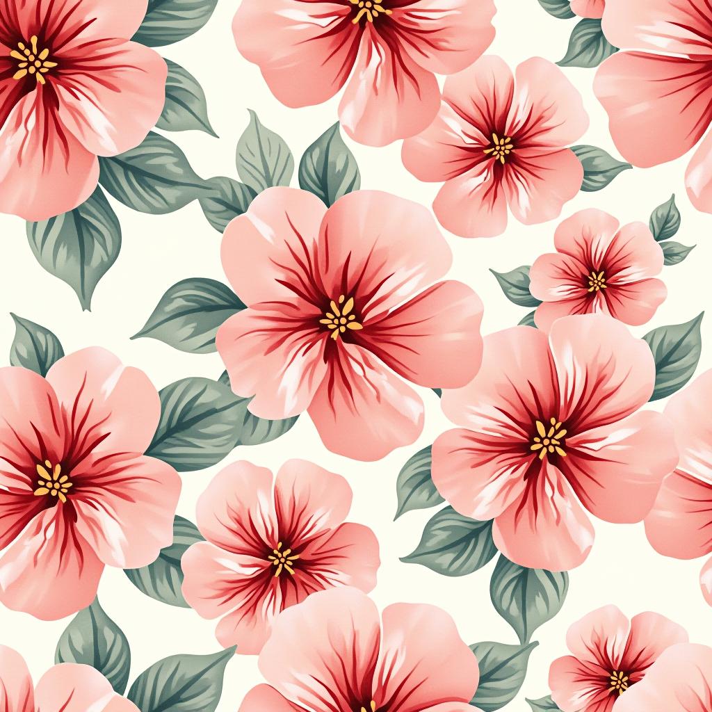  create a seamless digital design featuring a pattern of large, beautiful flowers with soft, watercolor like effects. the flowers should cover the entire surface, creating a bold, elegant, and continuous look. the overall style should be light and airy, with delicate leaves and petals to enhance the natural, floral theme. the design should be seamless to ensure it can be used in repeating patterns or wraps.