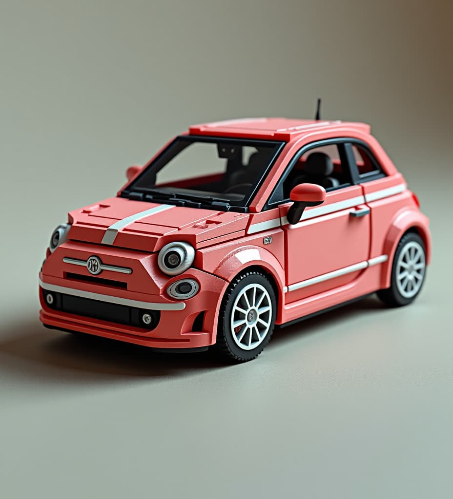  fiat 500 2014, made out of 1x1x1 cube blocks if the area to build it was 20x30x30 cubes